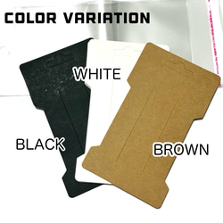 【30ｾｯﾄ】アクセサリー台紙（OPP袋付き）/ヘアピン・ヘアクリップ用　黒/J-6-8 [送料無料] 5枚目の画像