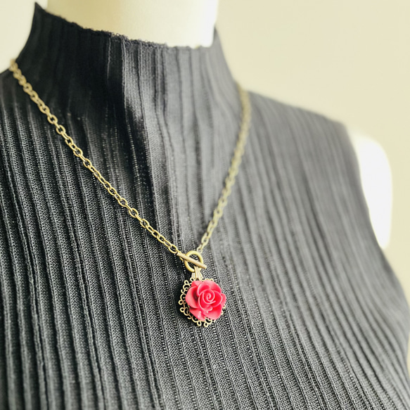 【あきちゃん様専用】スチームパンクな薔薇のチョーカー・ワインレッド 3枚目の画像