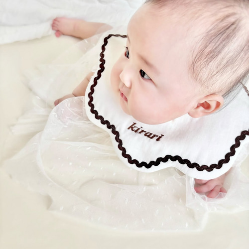 名入れ46色》namimoku bib ／ベビースタイ 360 もくもくスタイ