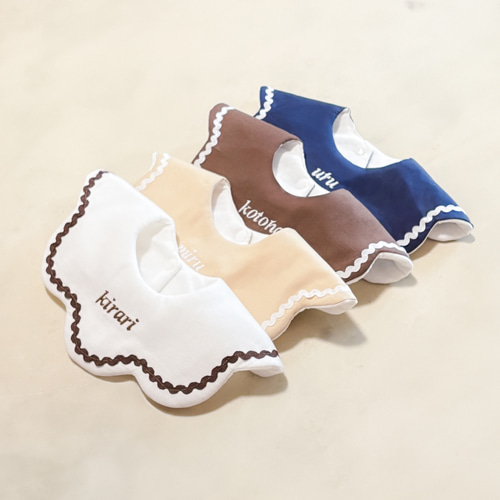 名入れ46色》namimoku bib ／ベビースタイ 360 もくもくスタイ