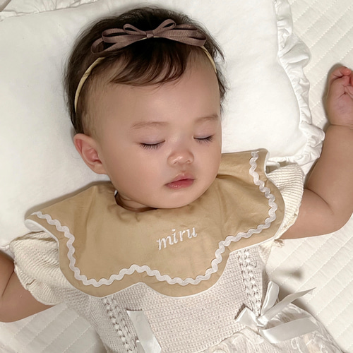 名入れ46色》namimoku bib ／ベビースタイ 360 もくもくスタイ