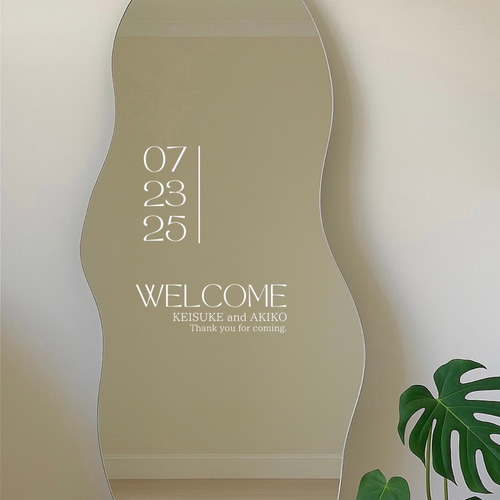 ☆モニター様 特別価格☆【A2サイズの鏡におすすめ】ウェルカムミラー