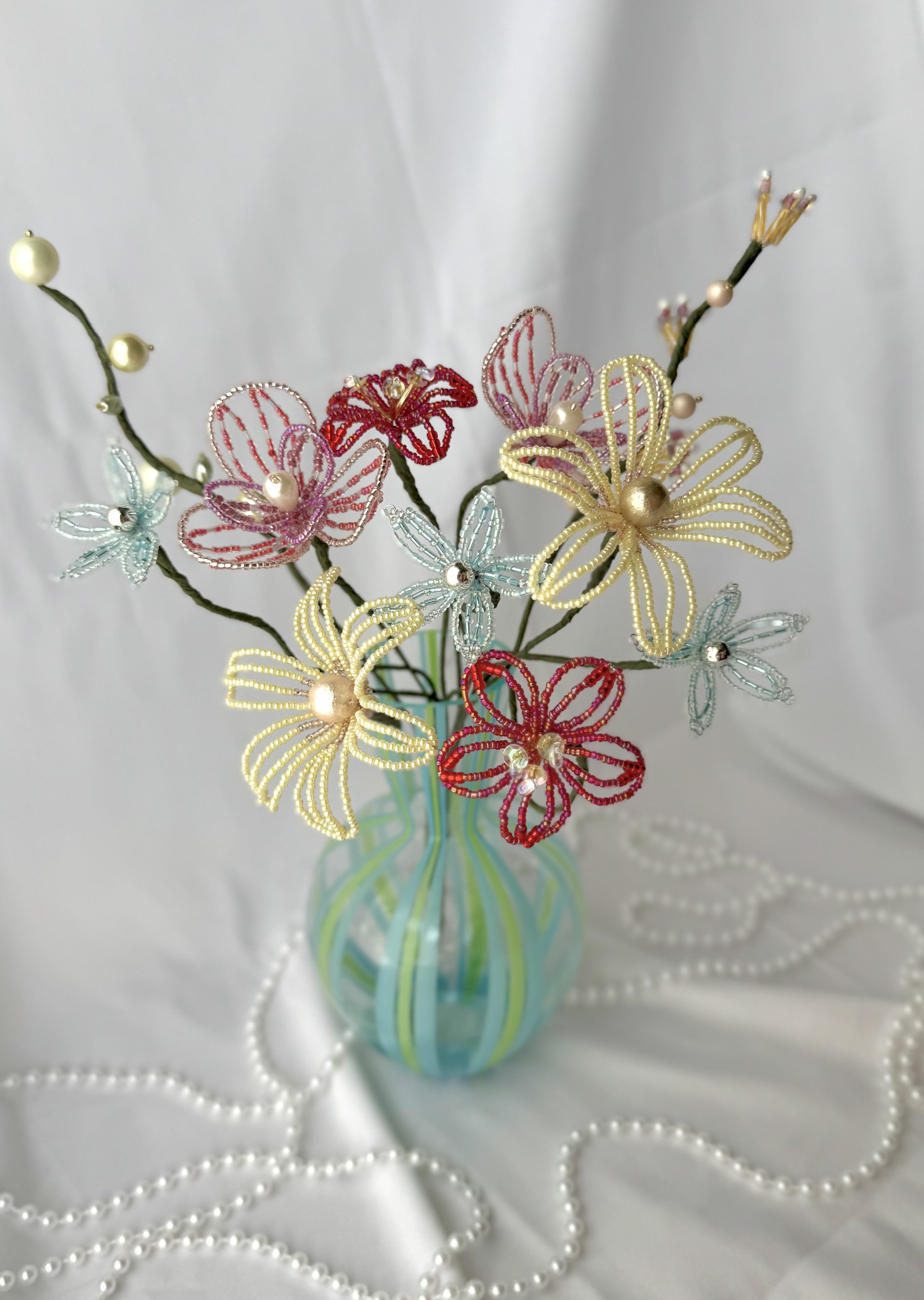 【summer fling】ビーズフラワー　フラワー　インテリア