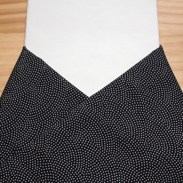 ◆半襟・半衿【鮫小紋】濃紺 1枚目の画像