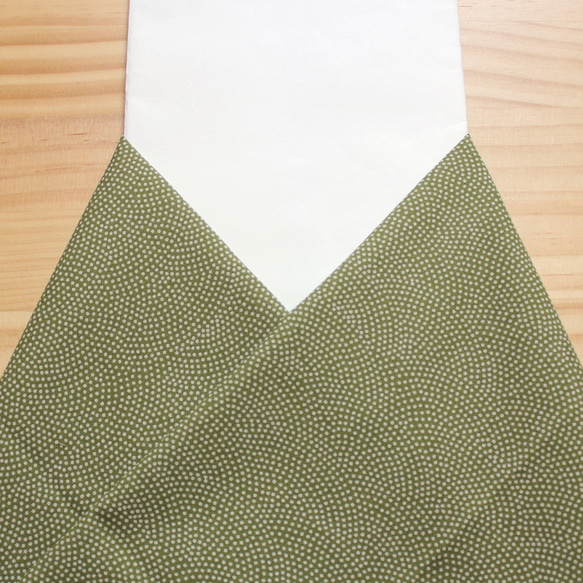 ◆半襟・半衿【鮫小紋】青丹 1枚目の画像