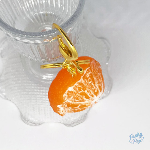 fac0142❁(箱入り)リアル 半分皮むきみかん キーホルダー キーリング