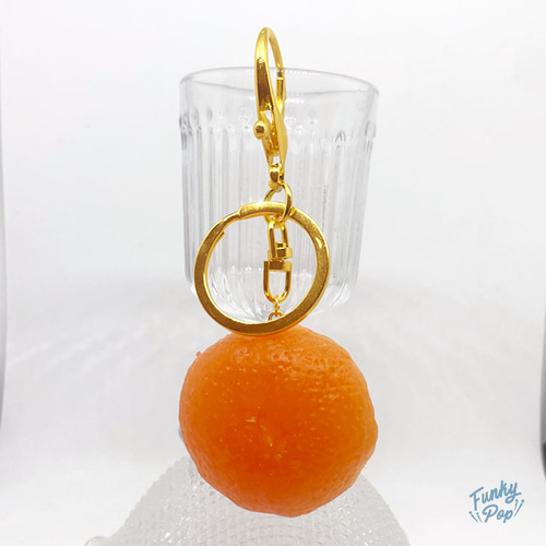 fac0142❁(箱入り)リアル 半分皮むきみかん キーホルダー キーリング