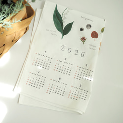 Blomary ファブリックカレンダー 2026 6枚目の画像