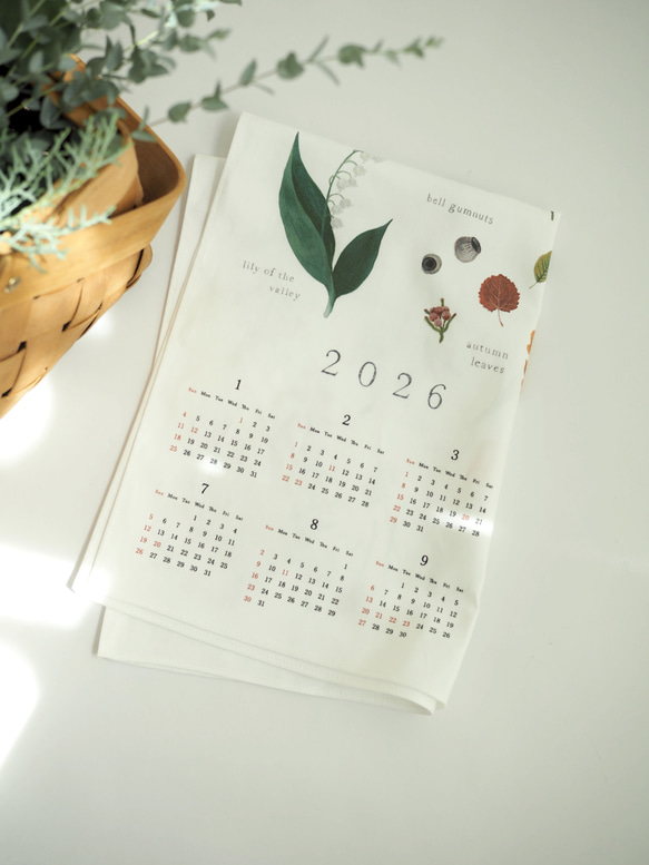 Blomary ファブリックカレンダー 2026 6枚目の画像