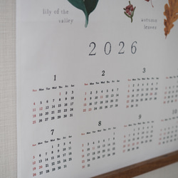 Blomary ファブリックカレンダー 2026 12枚目の画像