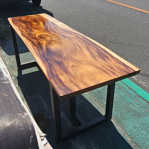 モンキーポッド 一枚板 ダイニングテーブル ウォールナット カウンター  