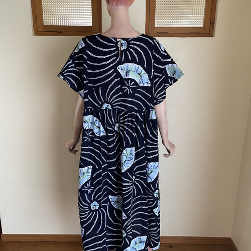 有松絞り ワンピース 有松鳴海絞り 浴衣ワンピース ギャザーワンピース