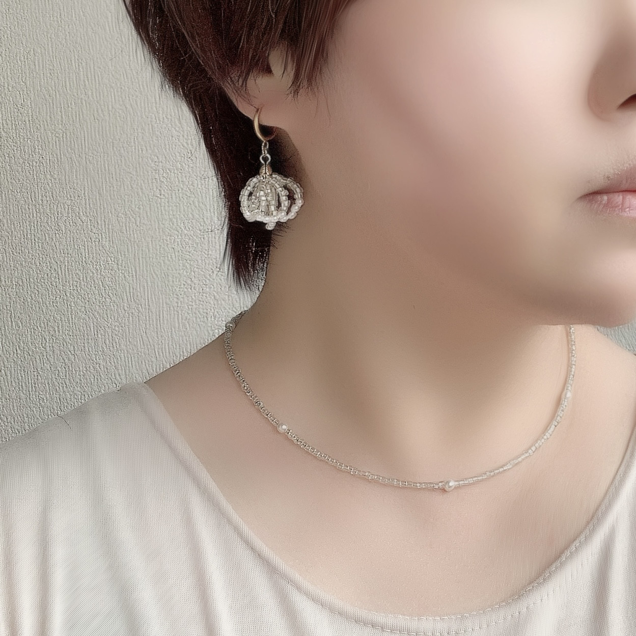 necklace ⁑ kurara/チェコヴィンテージビーズの首飾り アレルギー対応