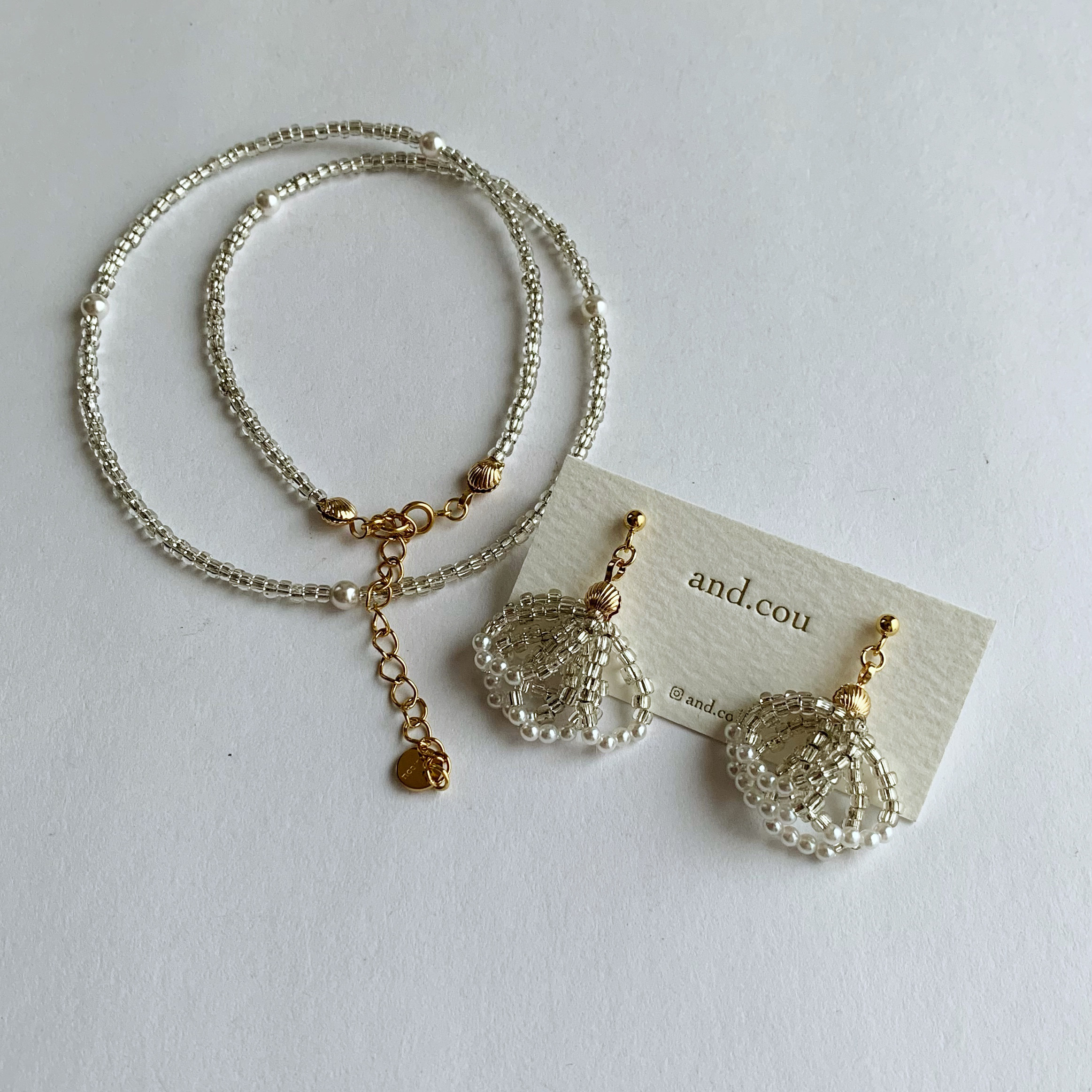 necklace ⁑ kurara/チェコヴィンテージビーズの首飾り アレルギー対応