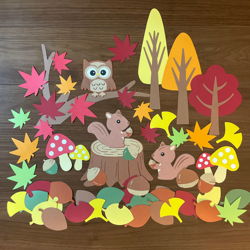秋の壁面飾り 10月壁面 11月壁面 もみじ 紅葉 ハンドメイド その他