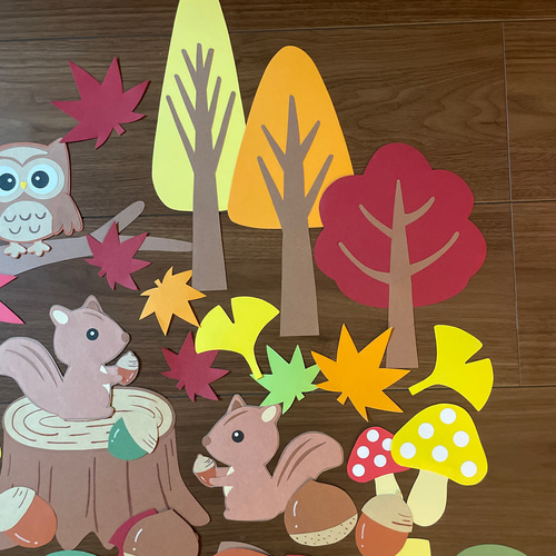 秋の壁面飾り 10月壁面 11月壁面 もみじ 紅葉 ハンドメイド その他