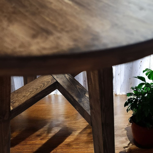 ダイニングテーブル に最適/ ヴィンテージ風 / 丸テーブル