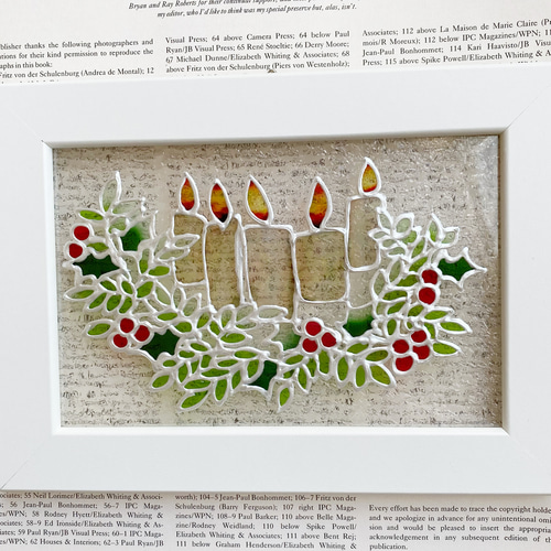 クリスマスキャンドル|クリアグラスアート|クリスマス雑貨|ステンド