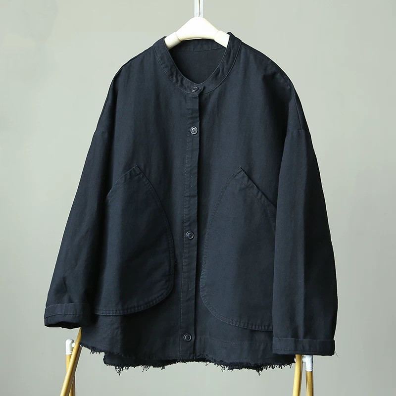 秋の着こなしの主役になるコート ゆったり トップス レディース  春 秋