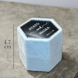 【名入れ】ベルベット ミラーリングピロー 1週間以内発送 指輪ケース 結婚指輪 婚約指輪 ベビーリング 結婚式 9枚目の画像