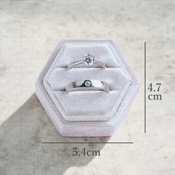 【名入れ】ベルベット ミラーリングピロー 1週間以内発送 指輪ケース 結婚指輪 婚約指輪 ベビーリング 結婚式 8枚目の画像