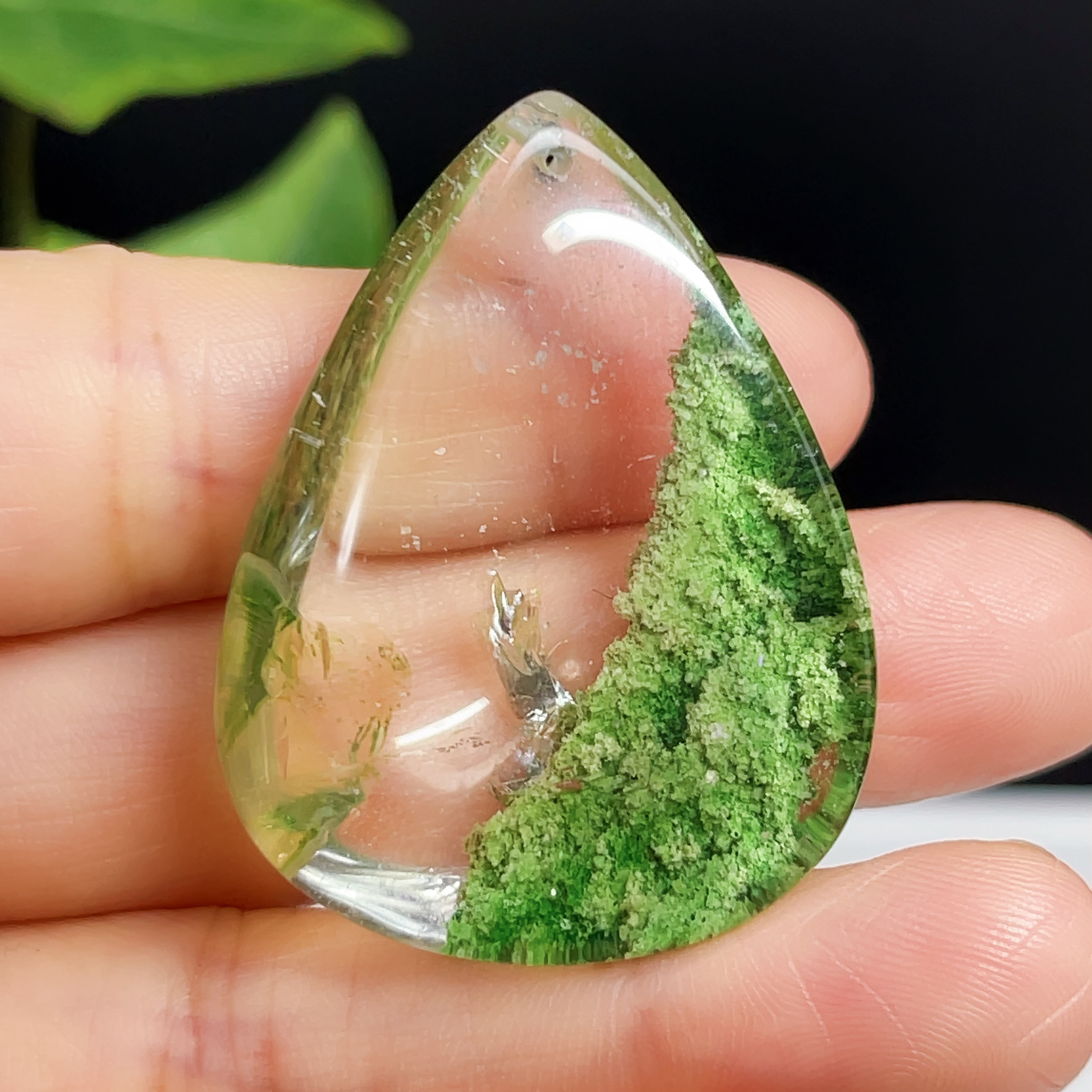 ガーデンクォーツ　庭園水晶　幽霊水晶　ペンダント　ネックレス　【高品質】　52