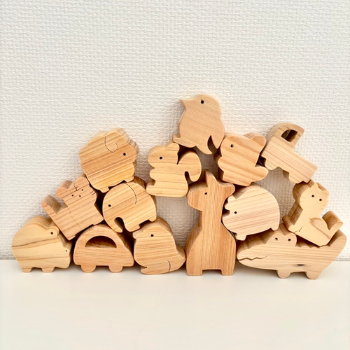 まとめ売り】もったいない積み木5個セット（動物とアルファベット