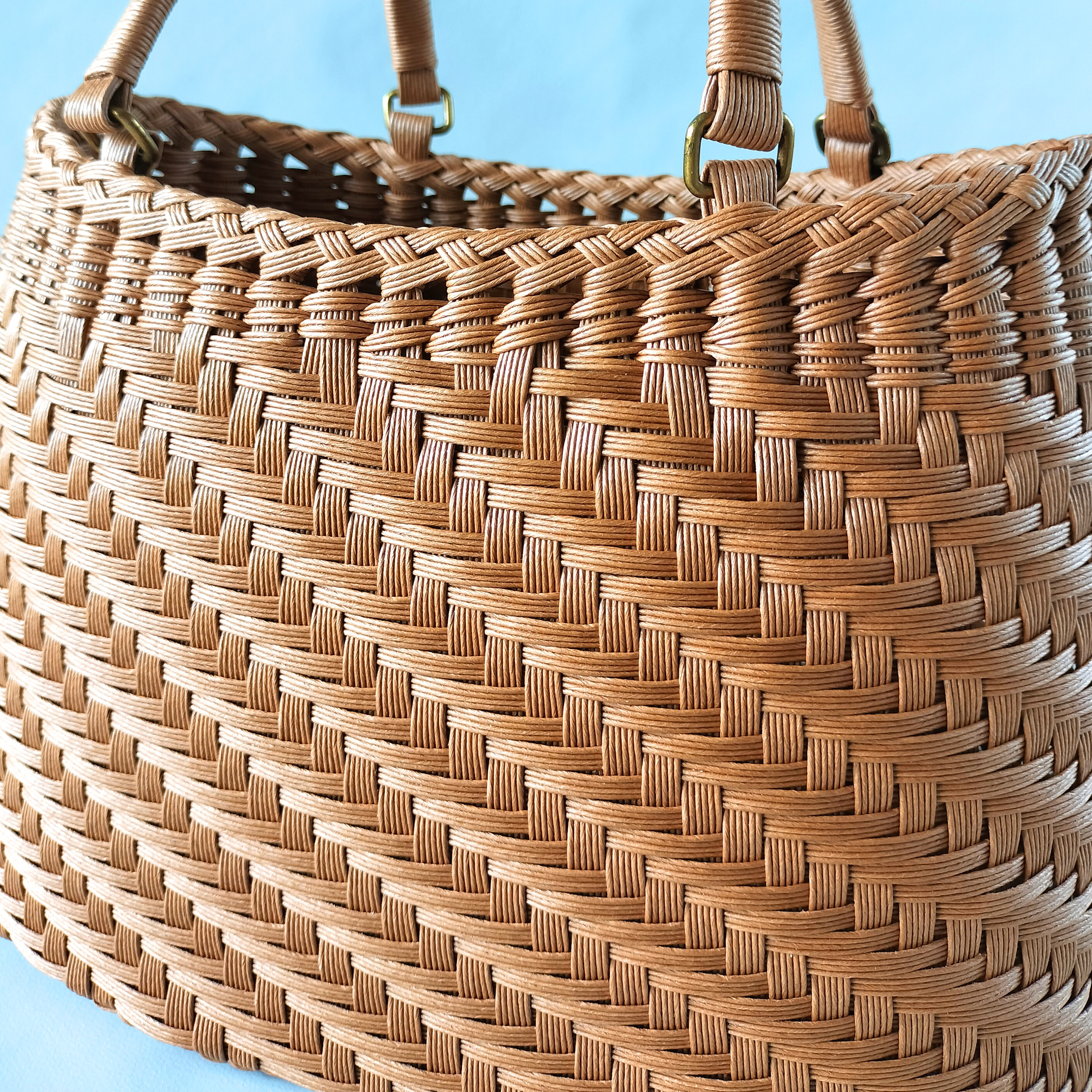 季節問わず楽しめる♪山葡萄風かごバッグ（コンパクトB5サイズ）