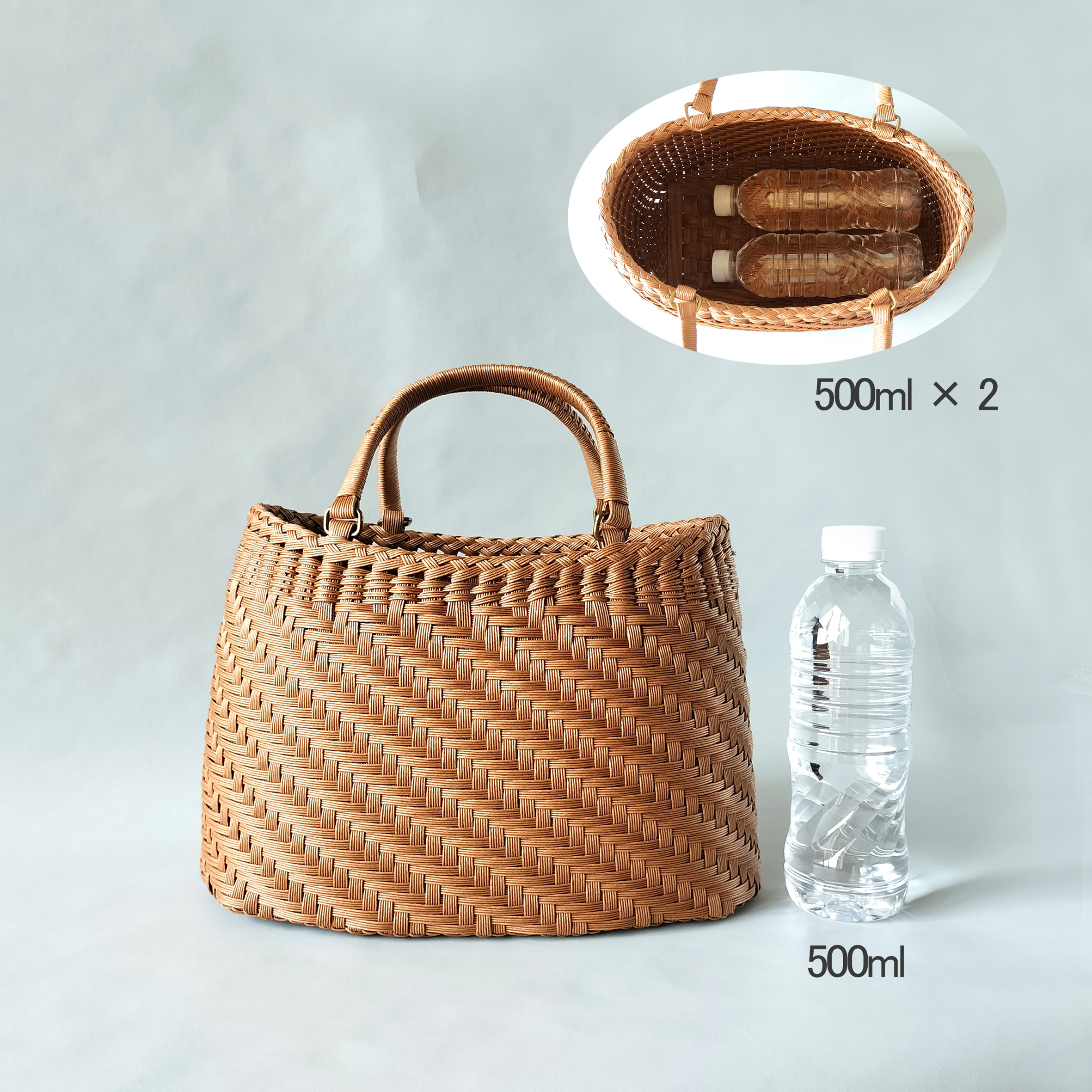 季節問わず楽しめる♪山葡萄風かごバッグ（コンパクトB5サイズ）