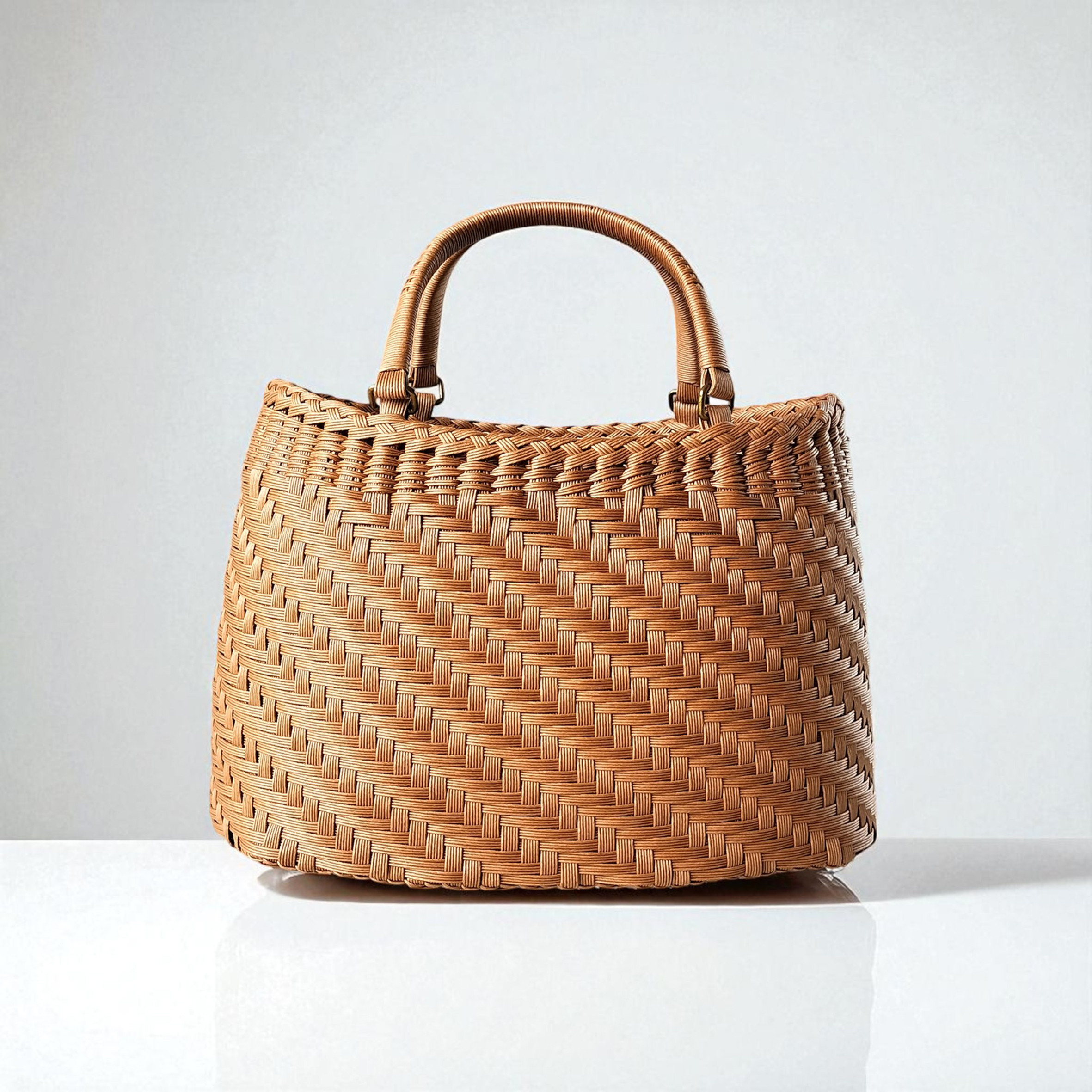 季節問わず楽しめる♪山葡萄風かごバッグ（コンパクトB5サイズ）