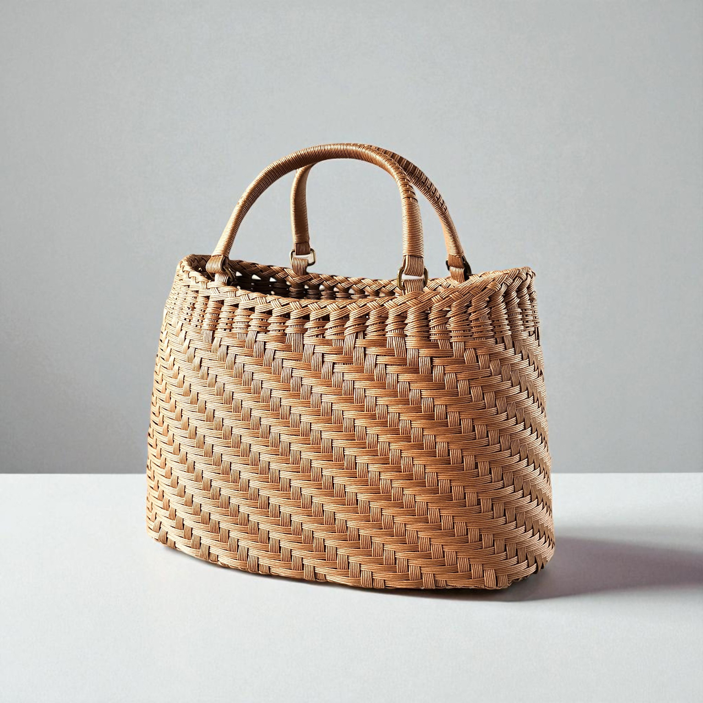 季節問わず楽しめる♪山葡萄風かごバッグ（コンパクトB5サイズ）