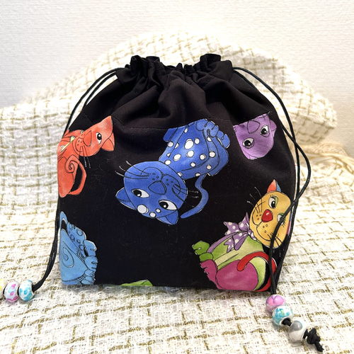 ロラライハリス保温保冷巾着バッグお弁当袋