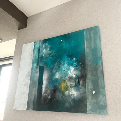 現代アート　羽　30×30㎝　大きめ　モダン　絵画　原画　抽象画　アートパネル 現代アート 53×45.5㎝ 大きめ モダン 絵画 原画 抽象画 アート