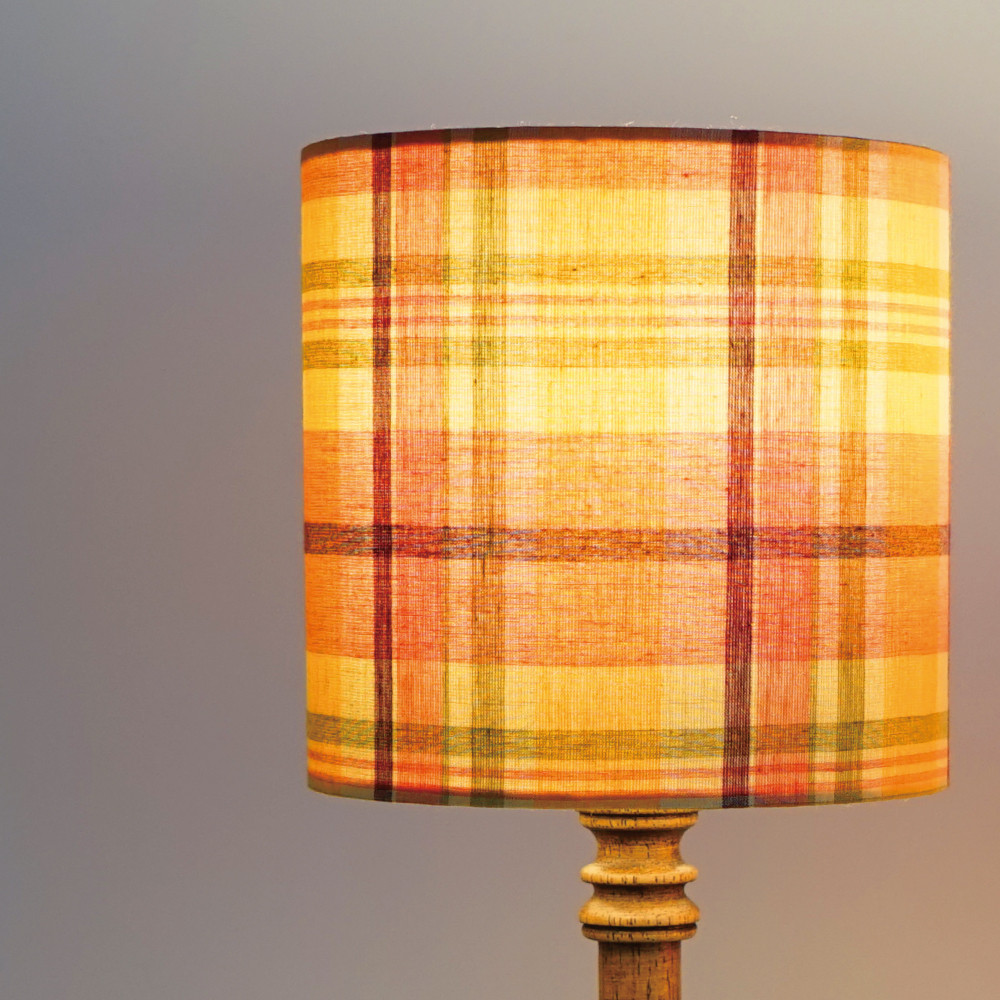 ◆HappyLamp◆S・Mサイズ/ニュアンスカラー/チェックパターン/スタンドランプ/照明/秋限定2025