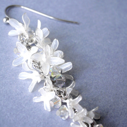 秋香る銀木犀　イヤリング/ピアス　ディップアート　ディップフラワー　 11枚目の画像