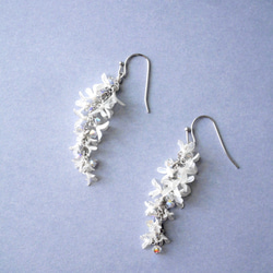 秋香る銀木犀　イヤリング/ピアス　ディップアート　ディップフラワー　 8枚目の画像