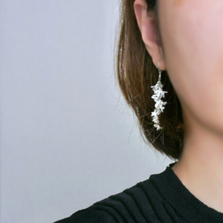 秋香る銀木犀　イヤリング/ピアス　ディップアート　ディップフラワー　 18枚目の画像