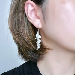 秋香る銀木犀　イヤリング/ピアス　ディップアート　ディップフラワー　 17枚目の画像