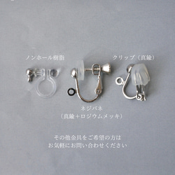 秋香る銀木犀　イヤリング/ピアス　ディップアート　ディップフラワー　 12枚目の画像