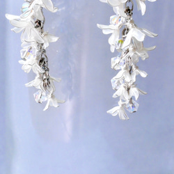 秋香る銀木犀　イヤリング/ピアス　ディップアート　ディップフラワー　 7枚目の画像