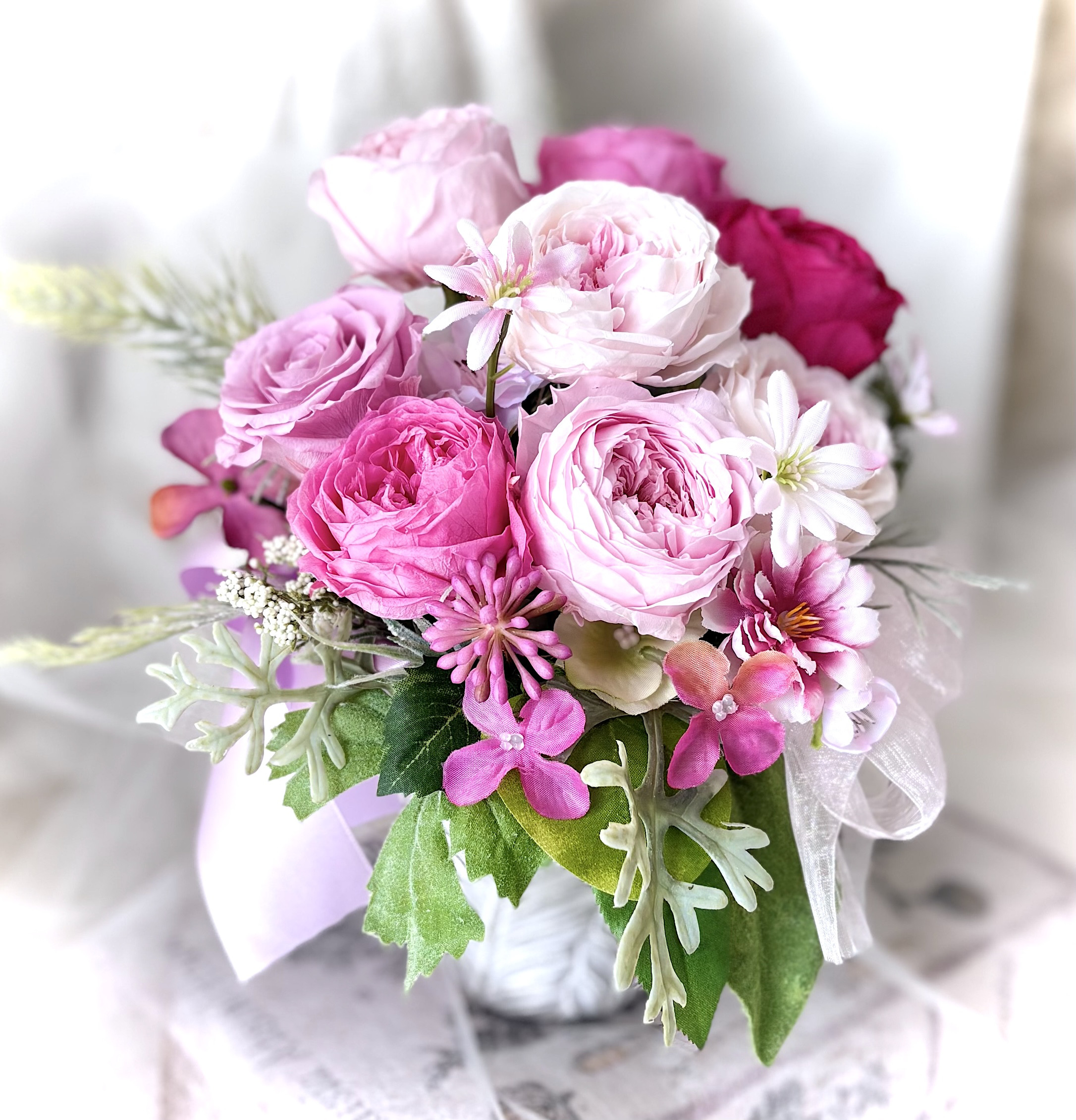 【プリザーブドフラワー】ピンク系