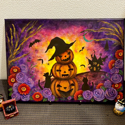 アートパネル「ジャック・オー・ランタンの3兄弟」(キャンバスアート