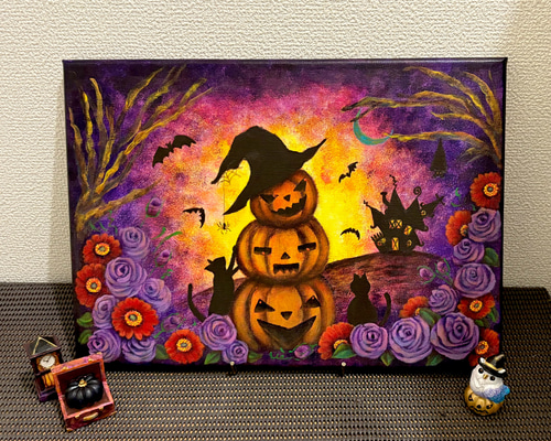 アートパネル「ジャック・オー・ランタンの3兄弟」(キャンバスアート