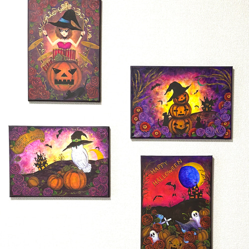 アートパネル「ジャック・オー・ランタンの3兄弟」(キャンバスアート