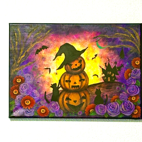 ふーかさま専用（原画）ジャック・オー・ランタンの森#3【A5／水彩／#2660】 ふーかさま専用（原画）ジャック・オー・ランタンの森#3【A5／水彩