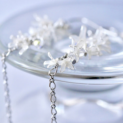 秋香る銀木犀　イヤリング/ピアス　ディップアート　ディップフラワー　 4枚目の画像