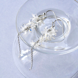 秋香る銀木犀　イヤリング/ピアス　ディップアート　ディップフラワー　 13枚目の画像