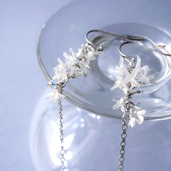 秋香る銀木犀　イヤリング/ピアス　ディップアート　ディップフラワー　 1枚目の画像