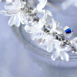 秋香る銀木犀　イヤリング/ピアス　ディップアート　ディップフラワー　 9枚目の画像