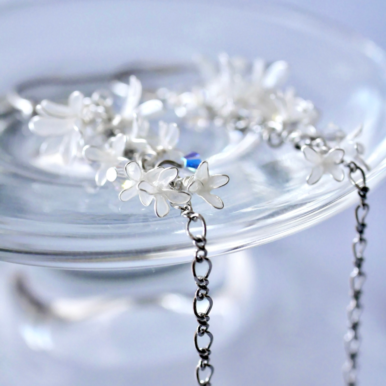 秋香る銀木犀　イヤリング/ピアス　ディップアート　ディップフラワー